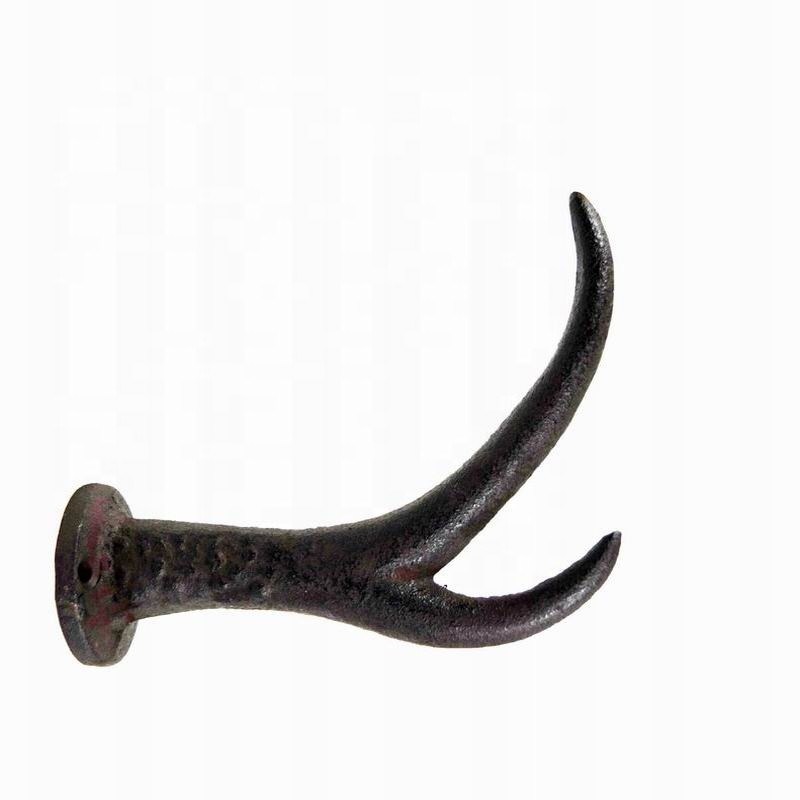 jakość Deer Antler Cast Iron Wall Hooks Cast Iron Crafts Rust fabryka