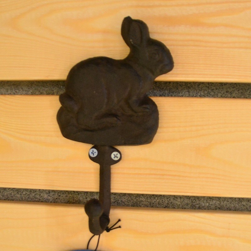 jakość Antique Cute Rabbit Cast Iron Hat Hooks Cast Iron Crafts fabryka
