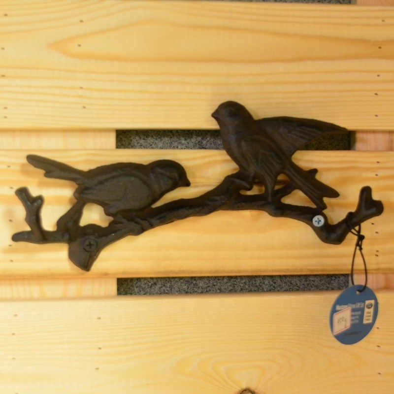 jakość Antique Wall Mount Bird shape Black Iron Coat Hooks fabryka