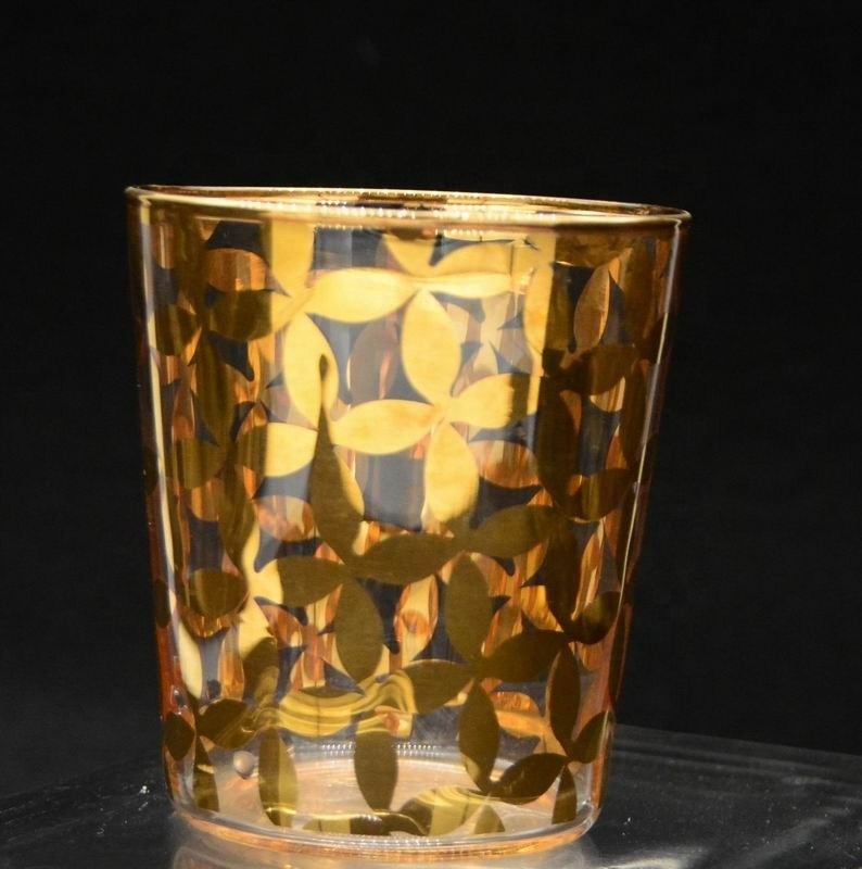 jakość Gold Print High End Stemless Wine Glass Tumbler , Crystal Highball Glasses fabryka