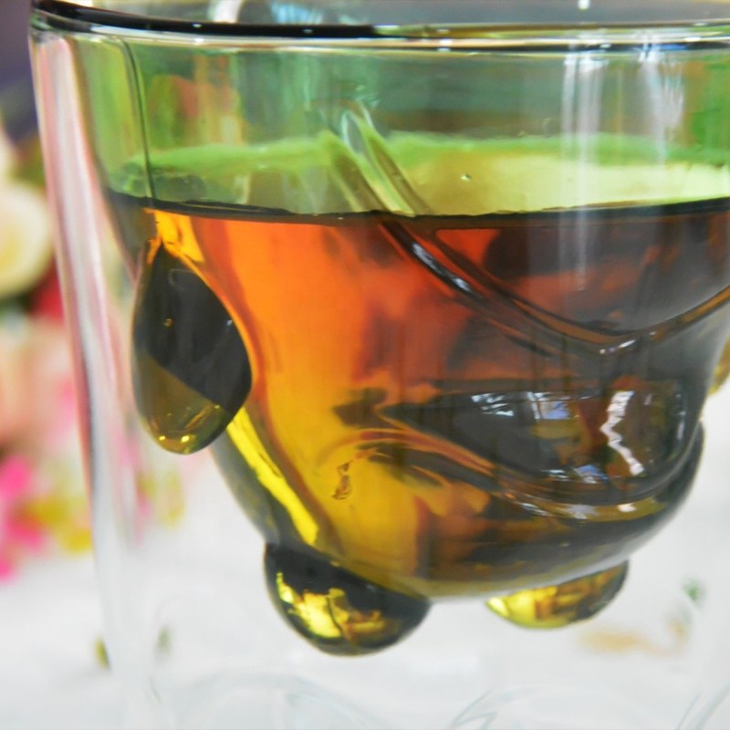 jakość Green Borosilicate Double Layer Colored Drinking Glasses fabryka