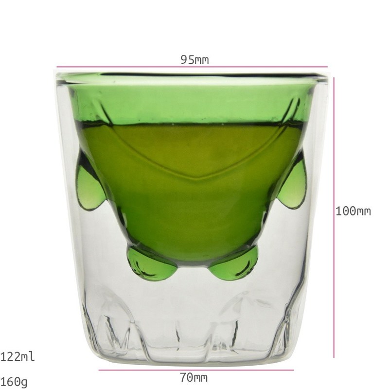 jakość Green Borosilicate Double Layer Colored Drinking Glasses fabryka