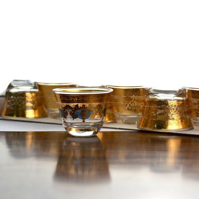 jakość High End Luxury Gold Decal Decorated Tumbler Drinking Glasses fabryka