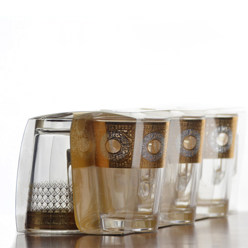 jakość Golden Decorated Gold Decal Tumbler Drinking Glasses fabryka