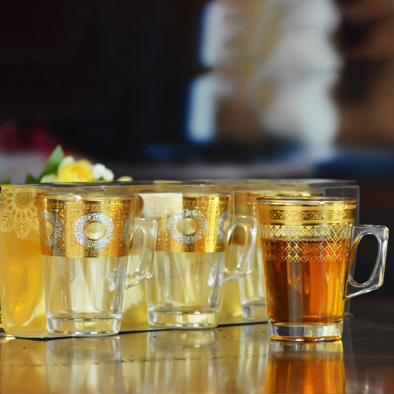 jakość Golden Decorated Gold Decal Tumbler Drinking Glasses fabryka