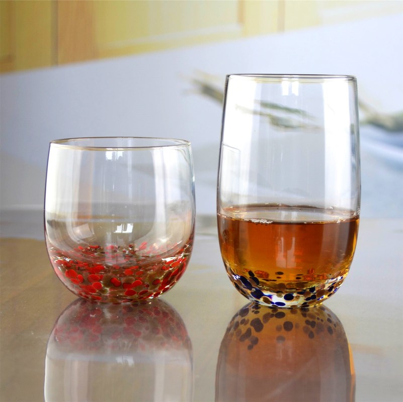 jakość Red Stars Bottomed Creative Macadam Tumbler Drinking Glasses fabryka