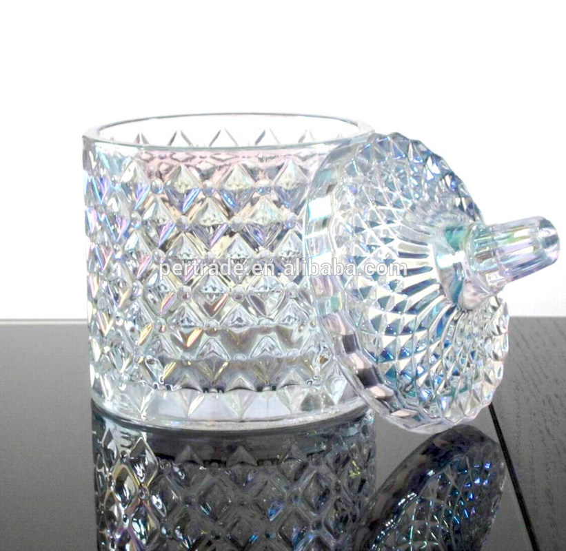 jakość Glass Storage Jars With Lid For Wax fabryka