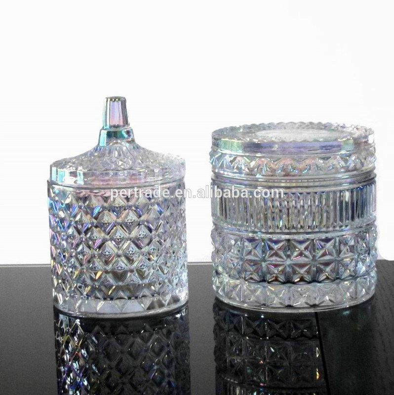 jakość Glass Storage Jars With Lid For Wax fabryka