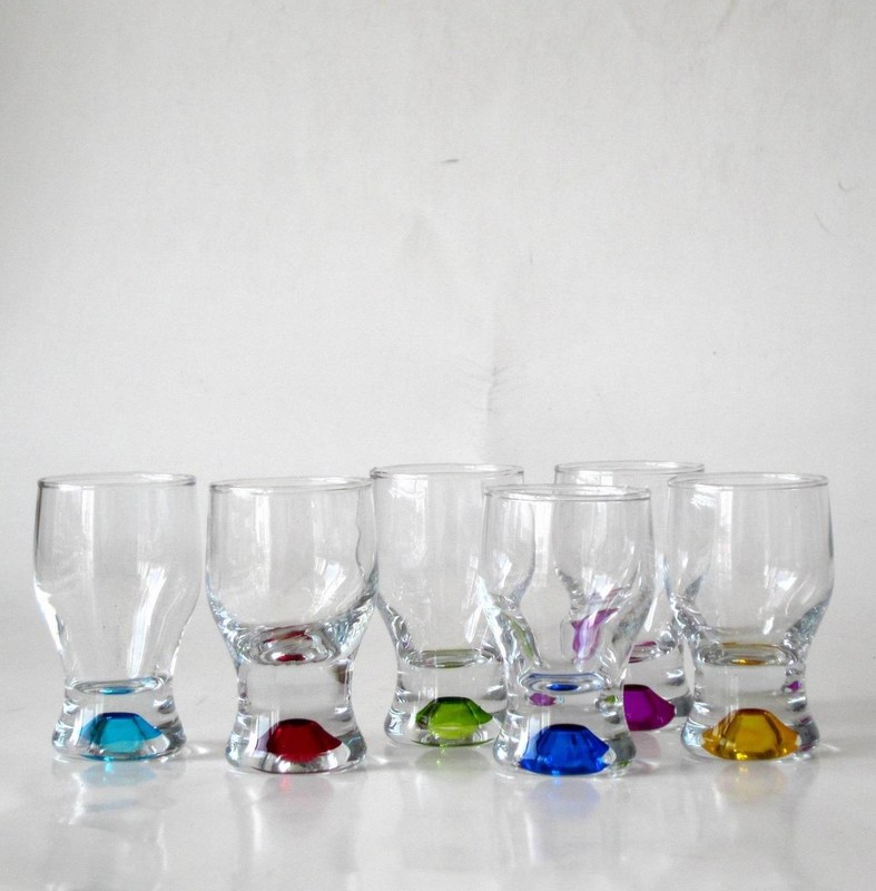 jakość Handpainted Rainbowl Bottom Crystal Shot Glasses For Pub fabryka