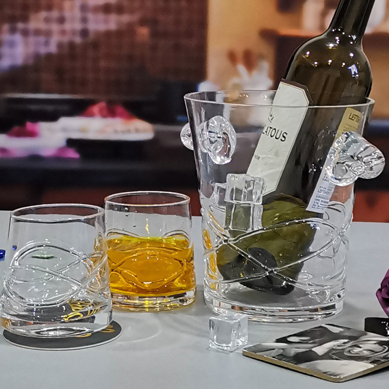 jakość Inlaid Arc Design Handmade Whiskey Glass fabryka