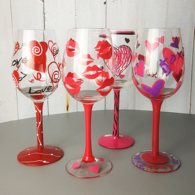 jakość FDA Holiday Gift Hand Painted Festival Wine Glass fabryka