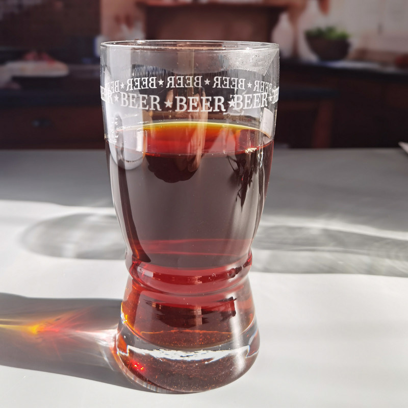 jakość Creative Big Mouth Pub Craft Beer Glasses With Circle Logo Decoration fabryka