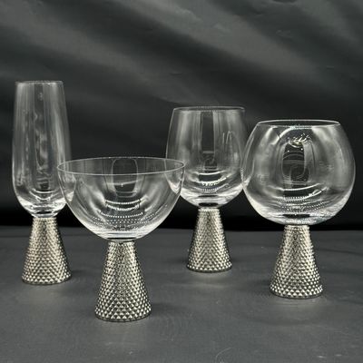 jakość Electroplate Diamond Base Wine Glass Set fabryka