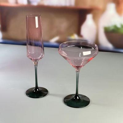 jakość Hand-blow Color Gradient Wine Glass Set High Quality Crystal Wine Glass For Gift For Weeding fabryka
