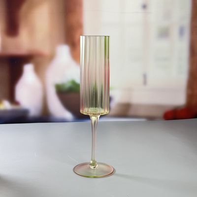 jakość Tri-color Gradient Frosted Champagne Glass Customized Sprayed Color fabryka
