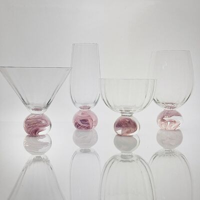 jakość High Clarity Pink Cloud Crystal Wine Glass Set Designed for in Restaurants Bars and Wine Tasting Events Offering Superior Presentation fabryka