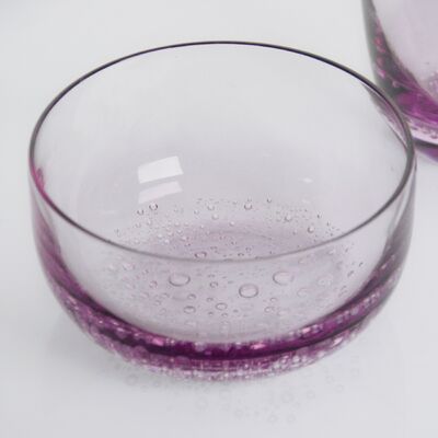 jakość Crystal Wine Glass handblown with subtle trapped bubbles and a soft lavender to clear gradient combining beauty and durability fabryka