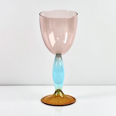 Jakość Hand-Blown Gradient Color Borosilicate Wine Glasses, Multi-Color Artistic Stem Goblets for Wine, Cocktail, Home Bar & Party Decor fabryka