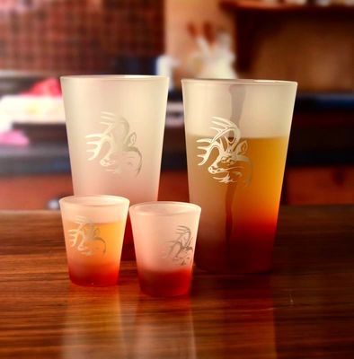 jakość 2oz Tinting Color Frozen Matte Unique Shot Glasses fabryka
