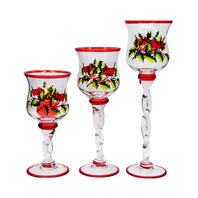 jakość Glass Candle Holders For Christmas fabryka