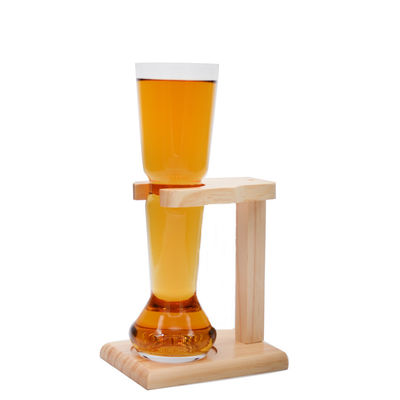 jakość Craft Beer Glasses With Wooden Stand fabryka