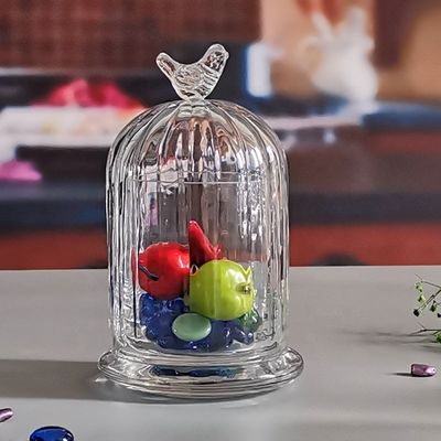 jakość Customized Color Glass Cloche Jar with Bell Dome Glass Lid For Candle Wax fabryka