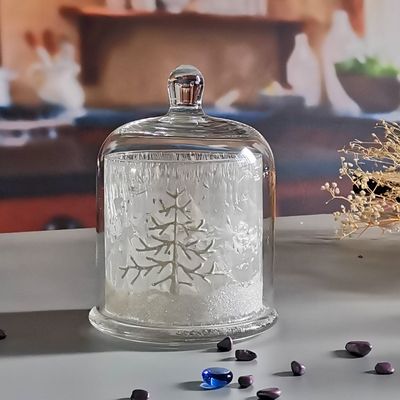 jakość Customized Color Glass Cloche Jar with Bell Dome Glass Lid For Candle Wax fabryka