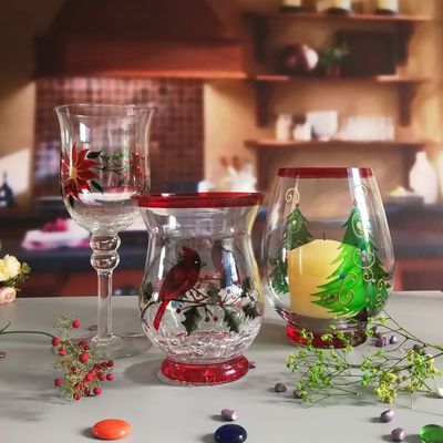 jakość Ice Crack Classic American Glass Hurricane Candle Holder fabryka