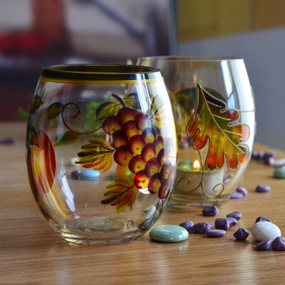 jakość Egg Shaped Beautiful Color Glass Cylinder Candle Holders , Glass Votive Candle Holders fabryka