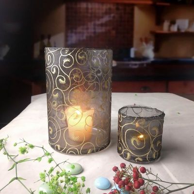 jakość Decorative Handmade Silk Sleeve Coat Cylinder Candle Holders fabryka