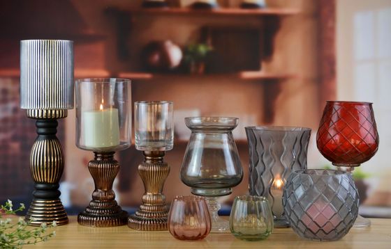 jakość Handmade Ancient Pillar Candle Holders With Silver Foot fabryka