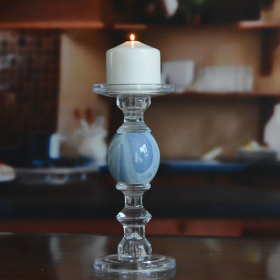 jakość Crystal 3 Size Long Stem Candle Holders With Marble Planet fabryka