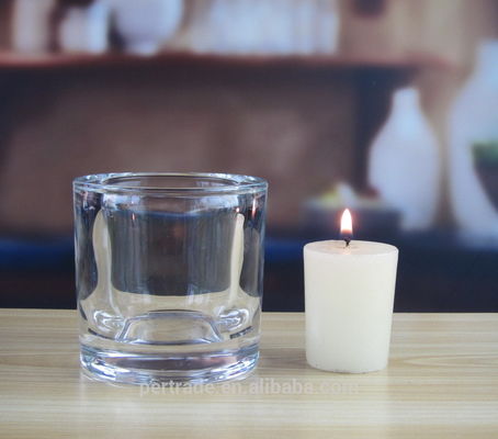 jakość Thick Wall Glass Cylinder Candle Holders For Table Decoration fabryka