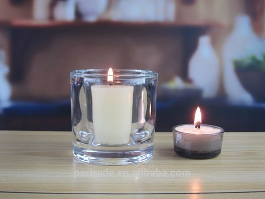 jakość Thick Wall Glass Cylinder Candle Holders For Table Decoration fabryka