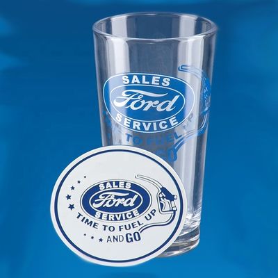 jakość Tall Giant 20 Oz Pint Craft Beer Glasses With Color Decal fabryka