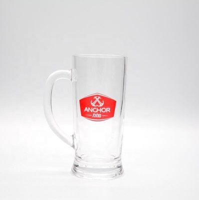 jakość Promotion Branded 21 Oz Beer Glass Stein With Color Decal fabryka