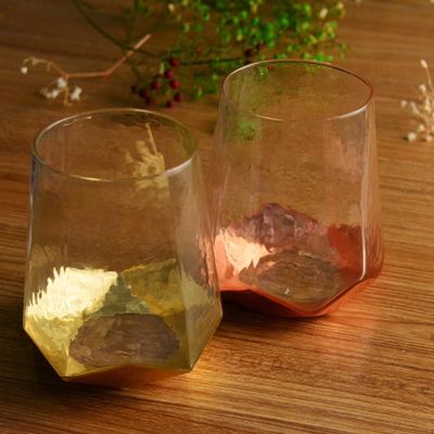 jakość Customize Stemless Gold Foil Decorated Crystal Wine Glass fabryka