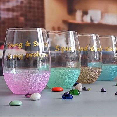 jakość LFGB 450ml Wine Glass , Crystal Wine Glass For Anuversery Party fabryka