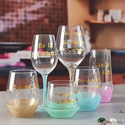 jakość LFGB 450ml Wine Glass , Crystal Wine Glass For Anuversery Party fabryka