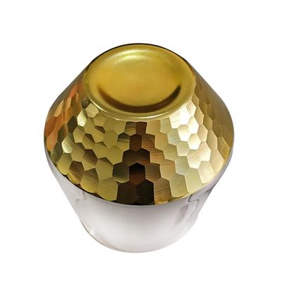 jakość 400ml Hand Cut Gold Honeycomb Crystal Wine Glasses fabryka