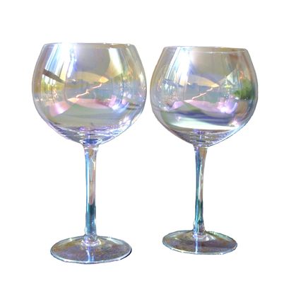 jakość Giant Rainbow Color Balloon Shape 23 Oz Crystal Wine Glasses fabryka