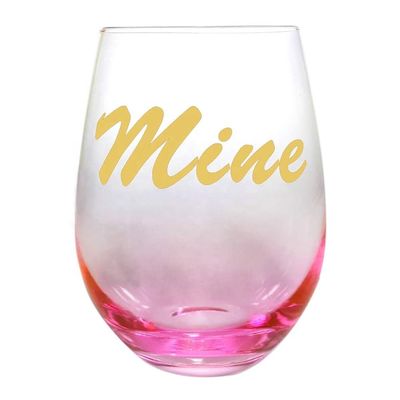 jakość Egg Shape  Stemless Clear Wine Glass ，Clear Stemless Wine Glasses With Golden Fonts fabryka