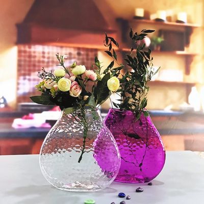 jakość Home Decoration 8" Fish Style Vintage Pink Glass Vase fabryka
