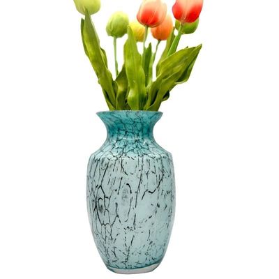 jakość Oriental Color Marble Decorative Glass Vase , Tall Centerpiece Vases For Hotle fabryka