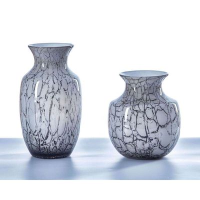 jakość Oriental Color Marble Decorative Glass Vase , Tall Centerpiece Vases For Hotle fabryka