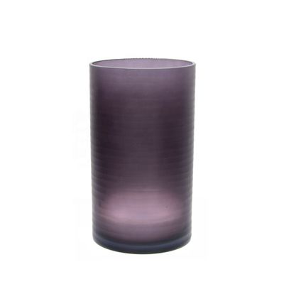 jakość Hand Engraved Cylinder Decorative Glass Vase ,  Cylinder Vase Centerpieces With Pattern fabryka