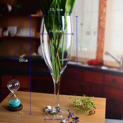 jakość Europe Style Long Stem Glass Vase Centerpiece For Party fabryka