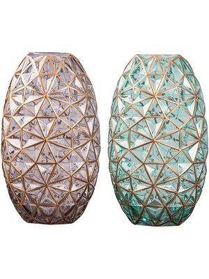 jakość Creative Handpainted Decorative Glass Vase For Wedding fabryka