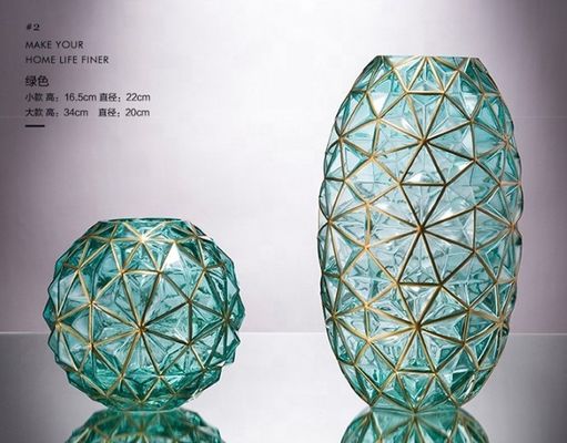 jakość Creative Handpainted Decorative Glass Vase For Wedding fabryka