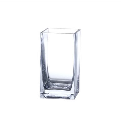 jakość Handmade Square 8 Inch Glass Vase For Centerpieces fabryka